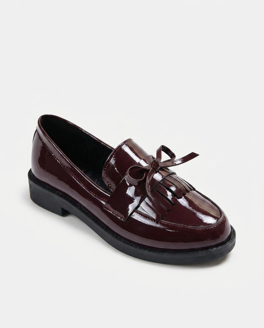 Elisa | Classic Patent Slip-On Loafers