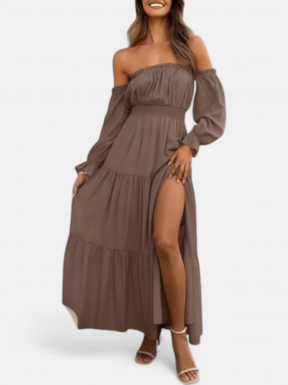 Sofia | Off-Shoulder Tiered Boho Maxi Dress
