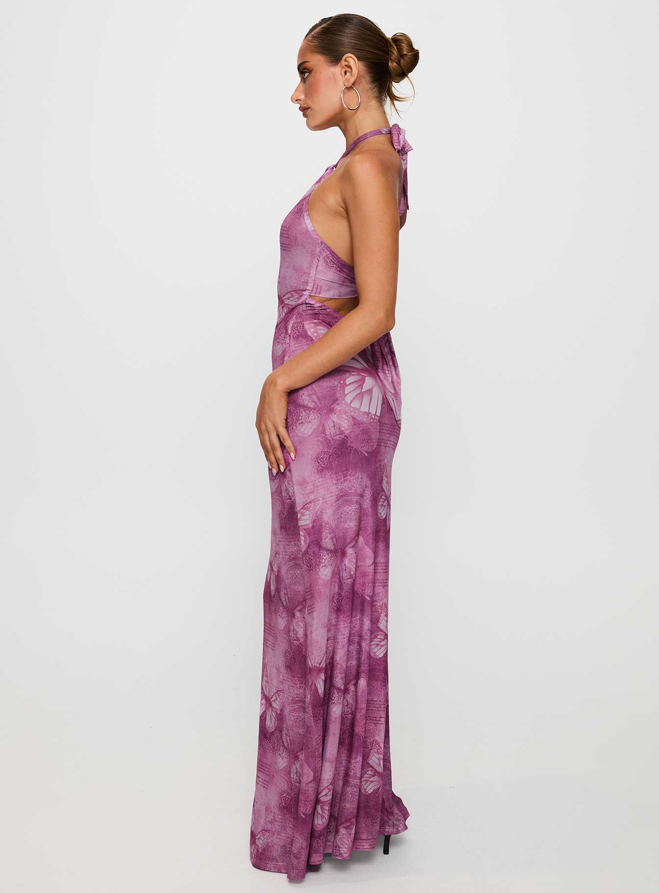Nuria | Halter Cut-Out Maxi Dress