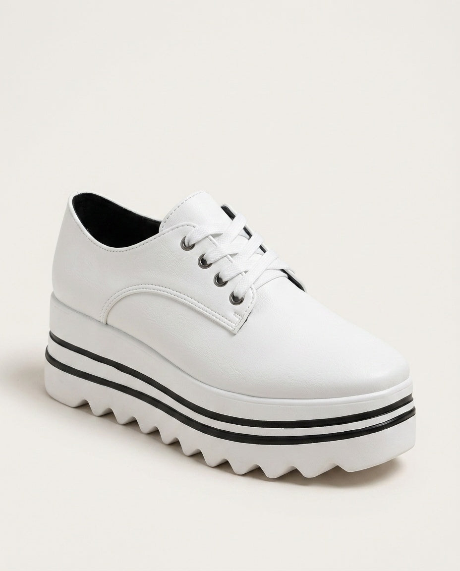 Camille | Lace-Up Cushioned Sole Oxford Shoes