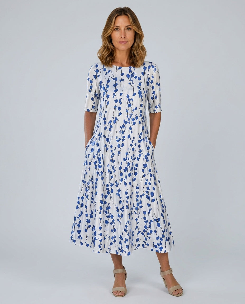Halcyon | Effortless Flowing Midi Dress