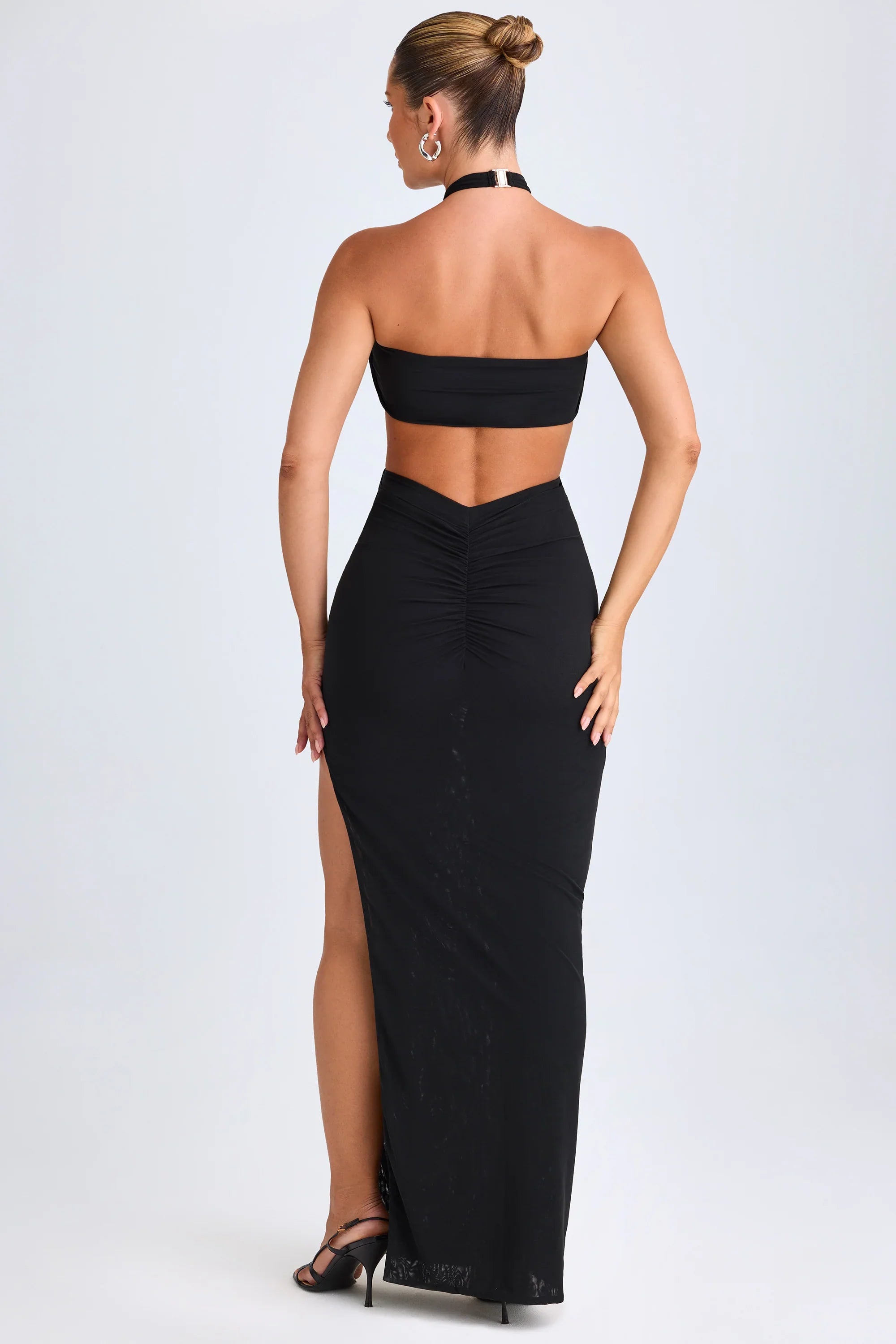Juliette | Hardware Detail Cut-Out Halterneck Maxi Dress