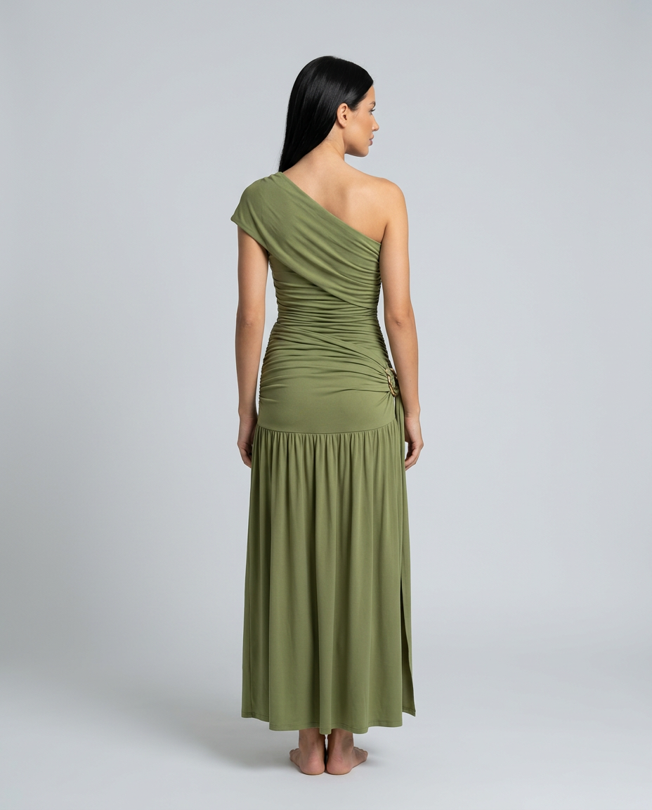 Miranda | One-Shoulder Ruched Maxi Dress