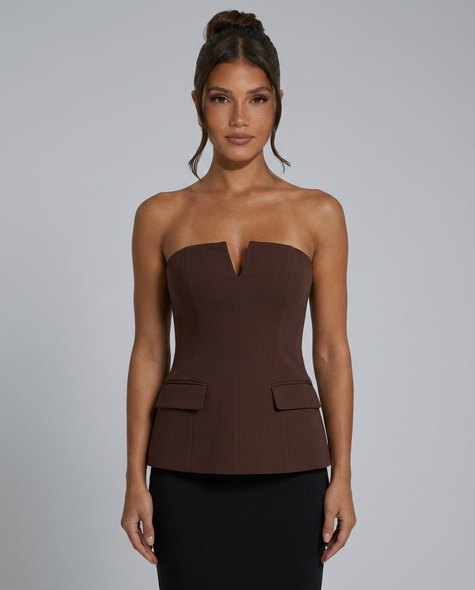 Gabriela | Structured Sleeveless Crop Top