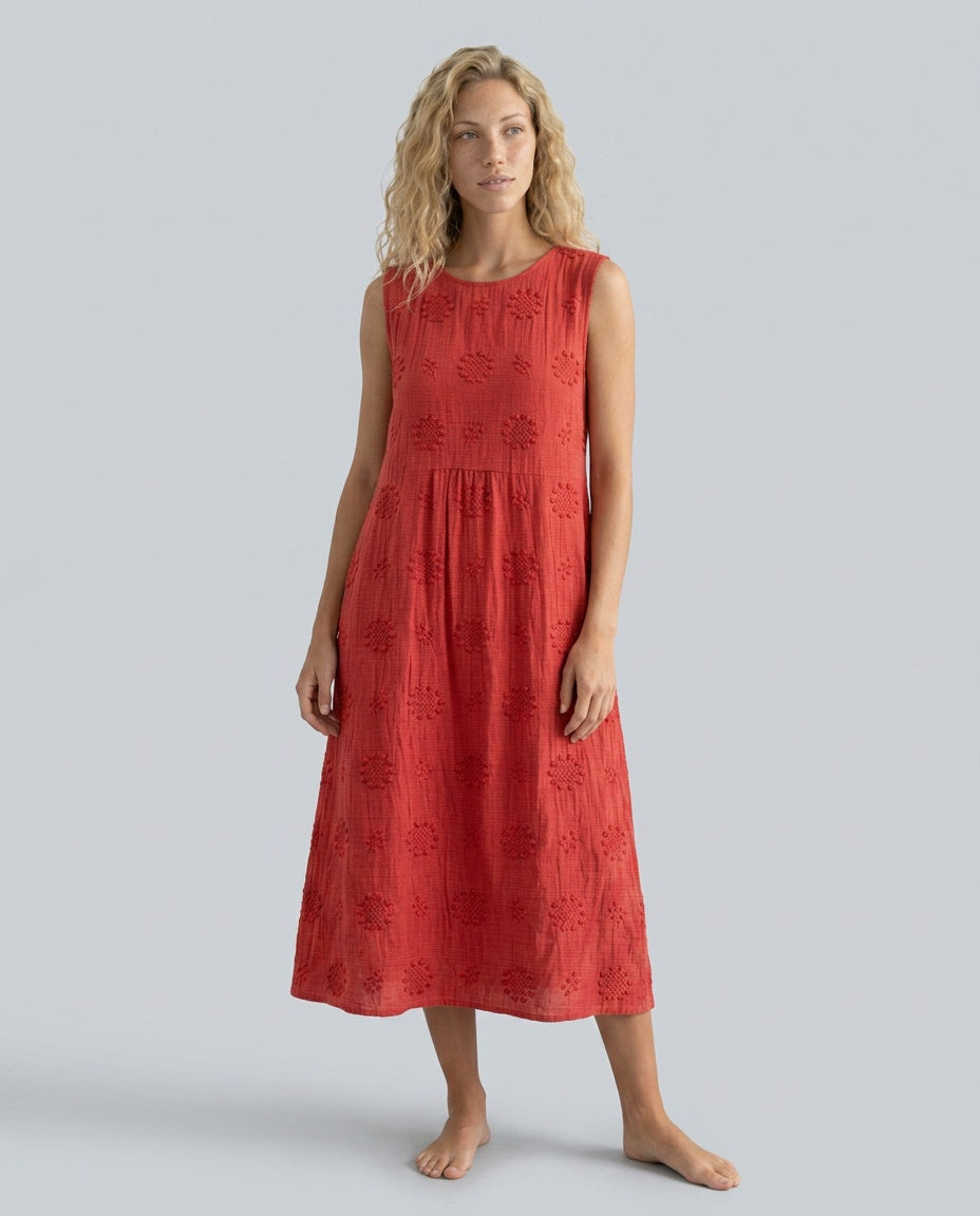 Dotty | Polka Dot Cotton-Blend Midi Dress