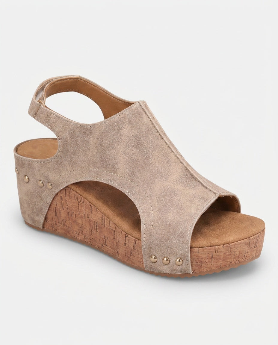 Aurelia | Cushioned Platform Wedge Open Toe Sandals