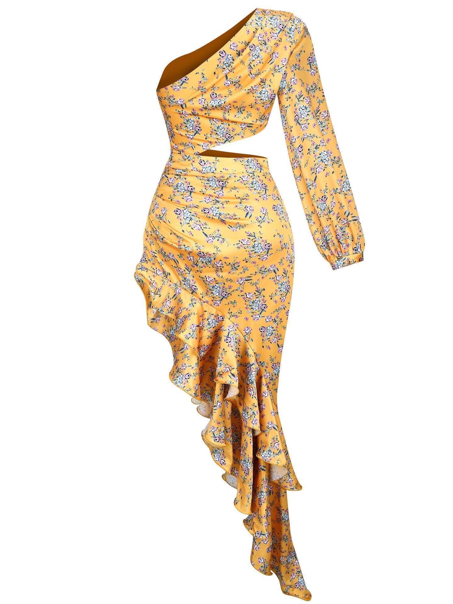Colette | One-Shoulder Floral Maxi Dress