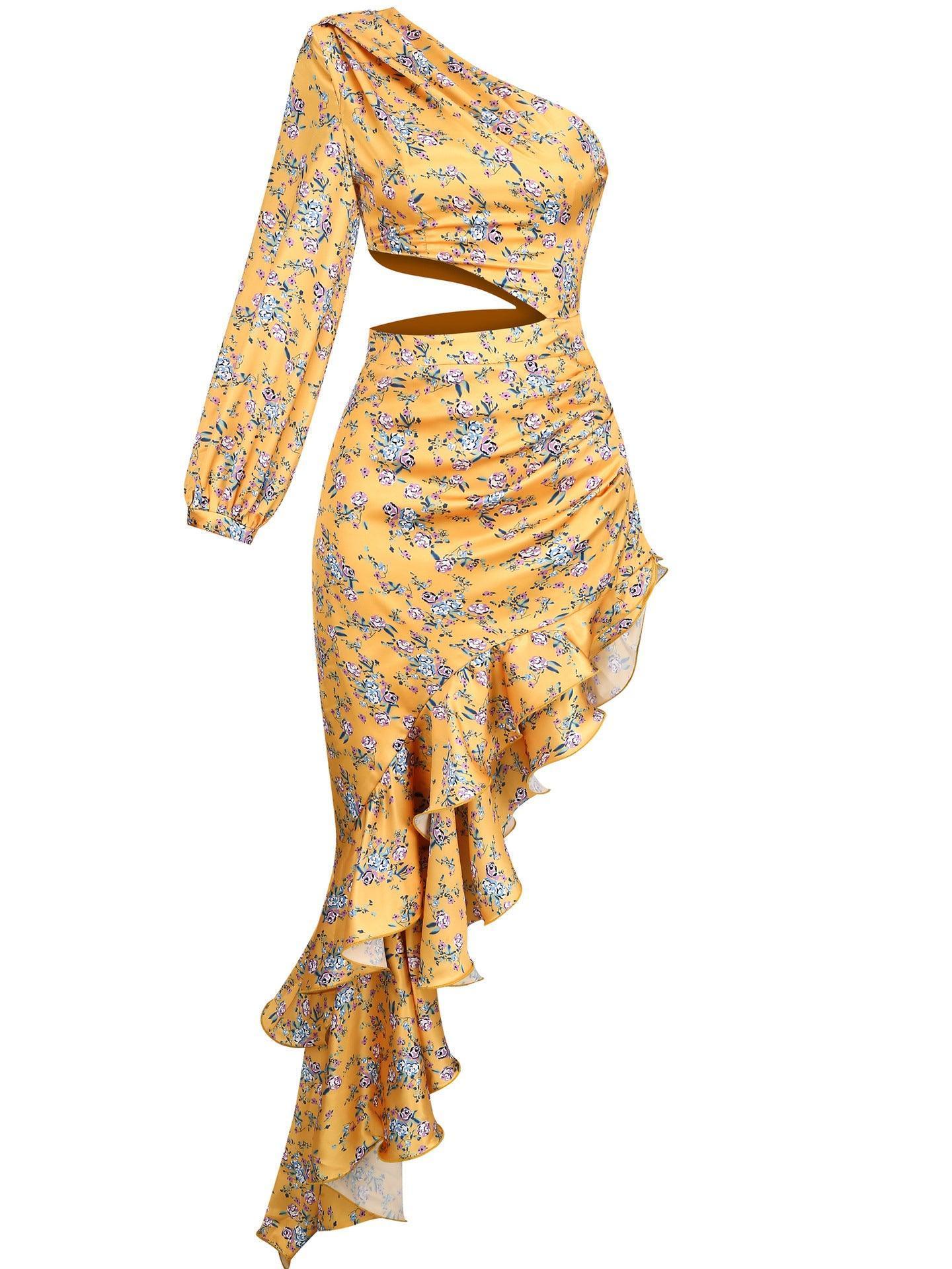 Colette | One-Shoulder Floral Maxi Dress