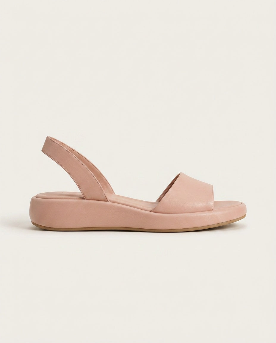 Coralie | Open Toe Low Wedge Slingback Sandals