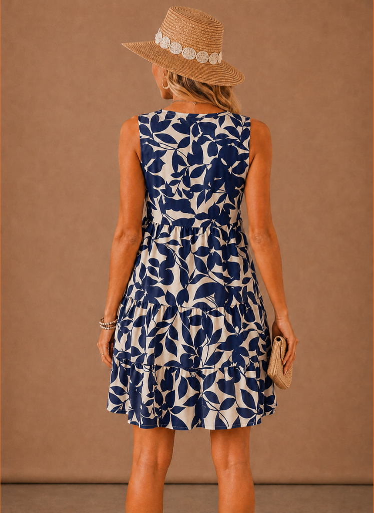 Valentina | Botanical Floral Tiered Mini Dress