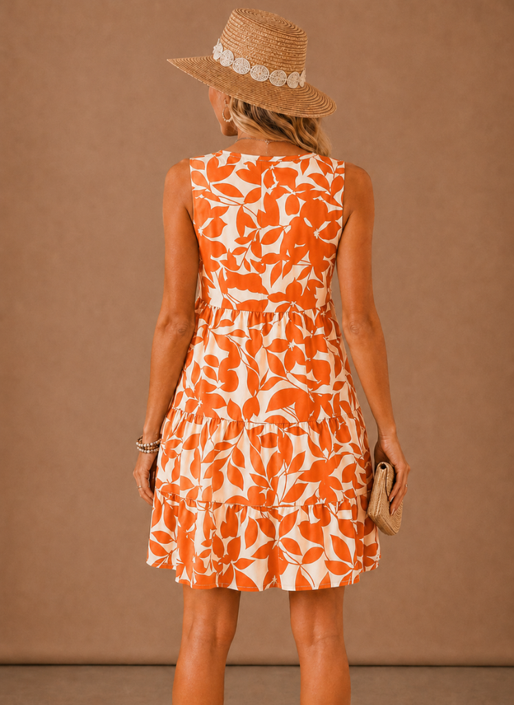 Valentina | Botanical Floral Tiered Mini Dress
