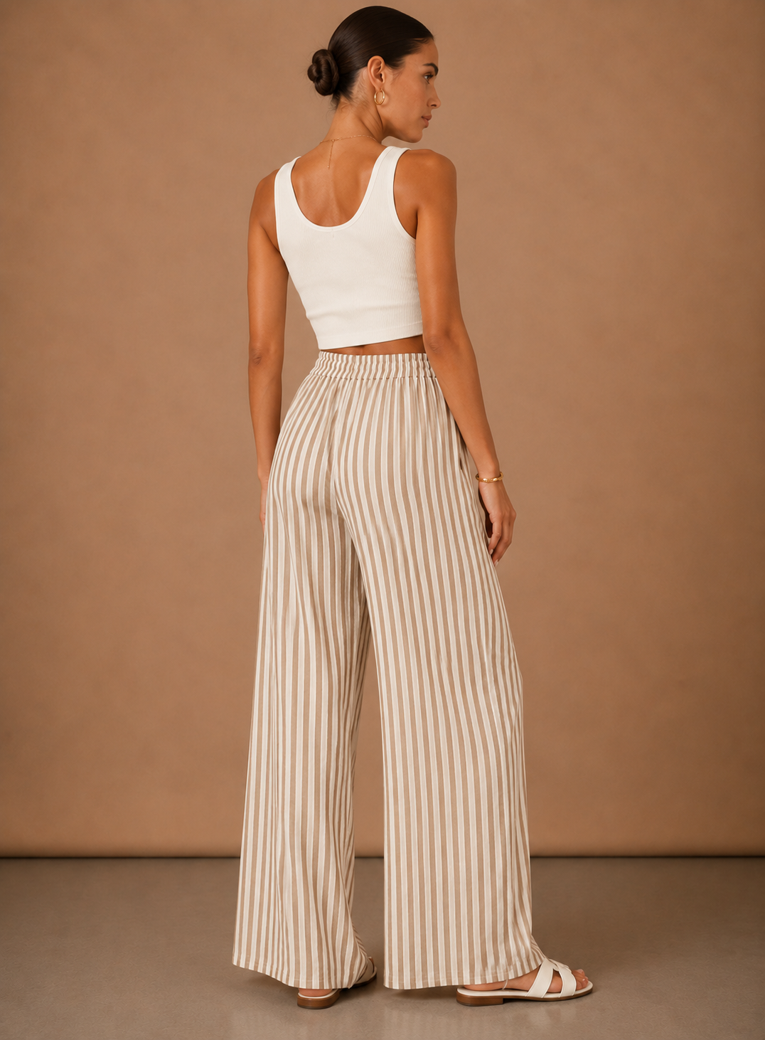 Willa | Striped Relaxed Wide-Leg Trousers