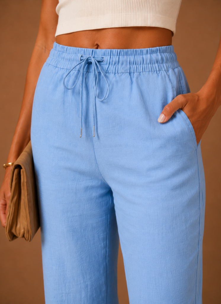 Marisol | Relaxed Straight Leg Linen-Blend Trousers