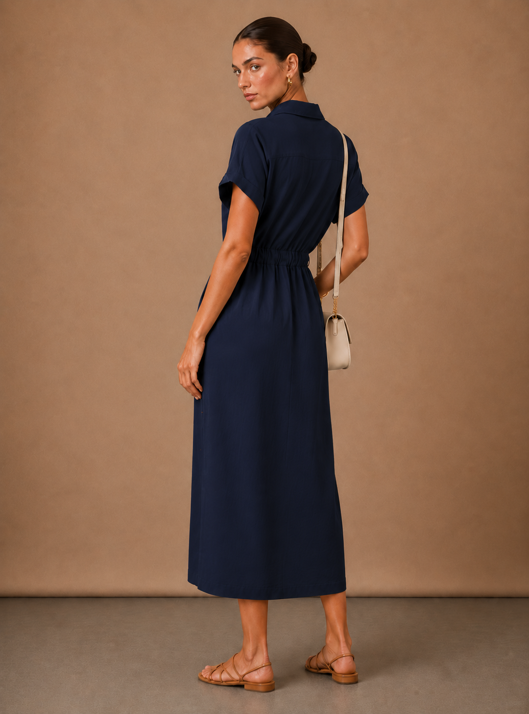 Gemma | Sleeveless Soft Drape Formal Midi Dress