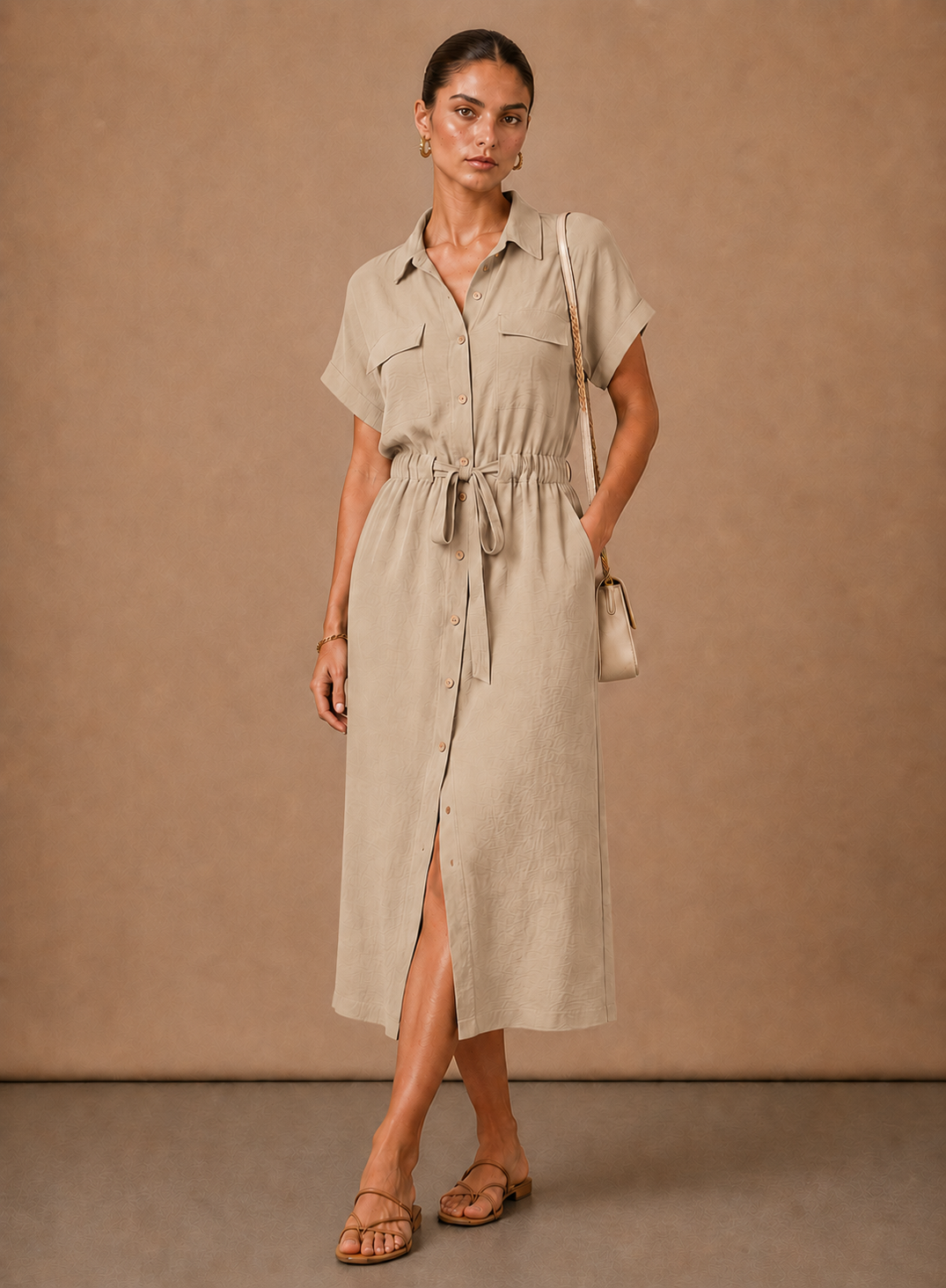 Gemma | Sleeveless Soft Drape Formal Midi Dress