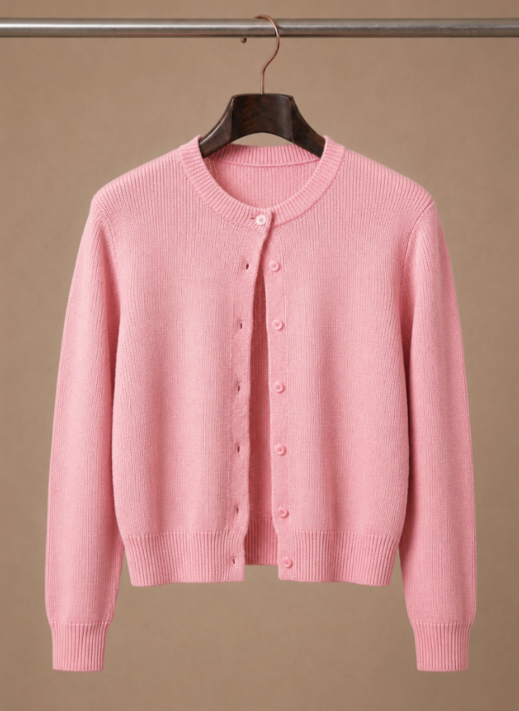 Daniela | Cropped Button Front Knit Cardigan