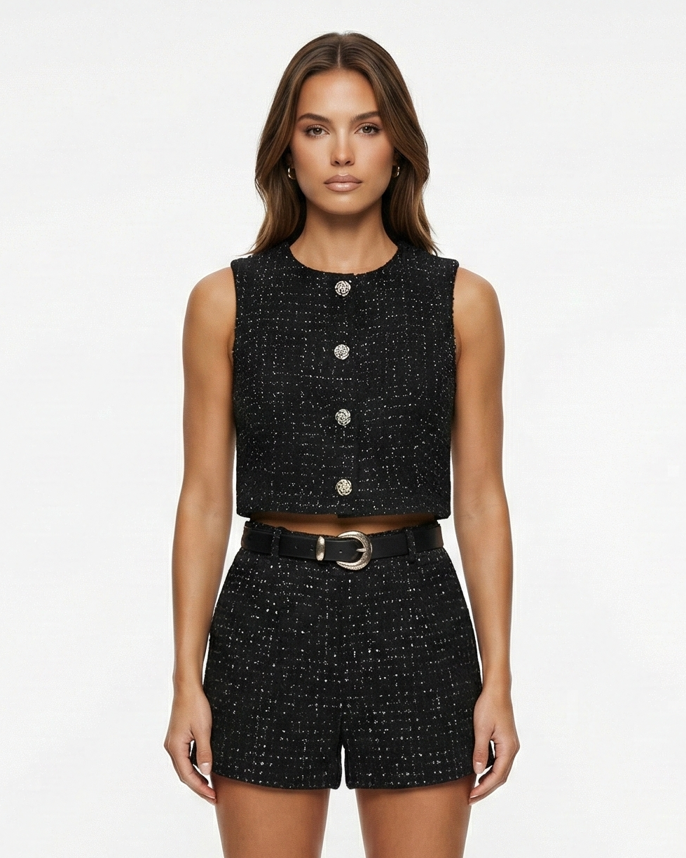 Pia | Cropped Single-Breasted Waistcoat