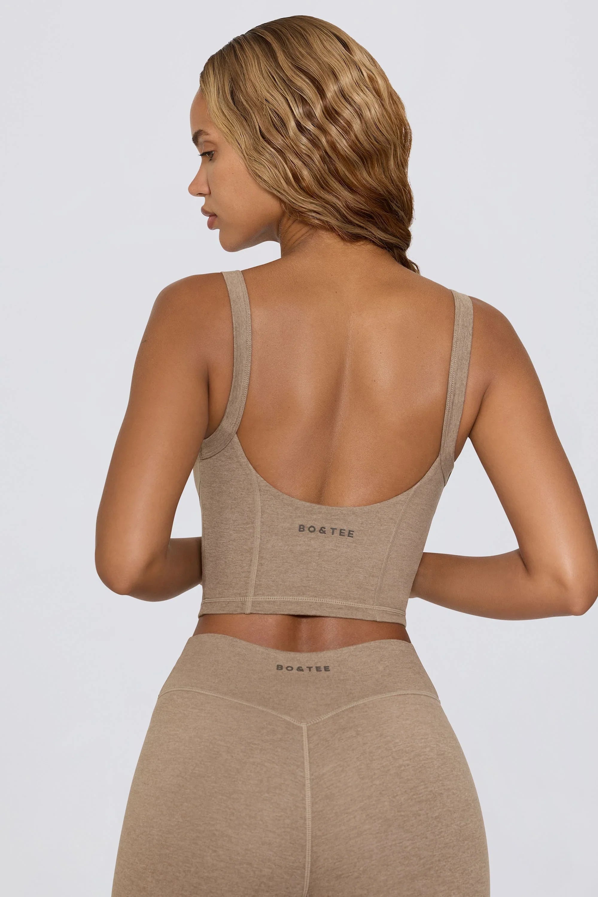 Stella | Cropped Marl Jersey Tank Top