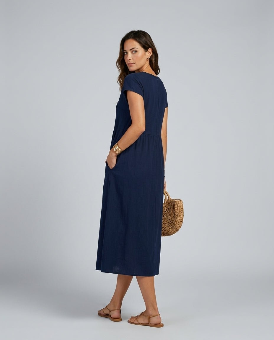 Noelia | Relaxed Fluid Midi Dress