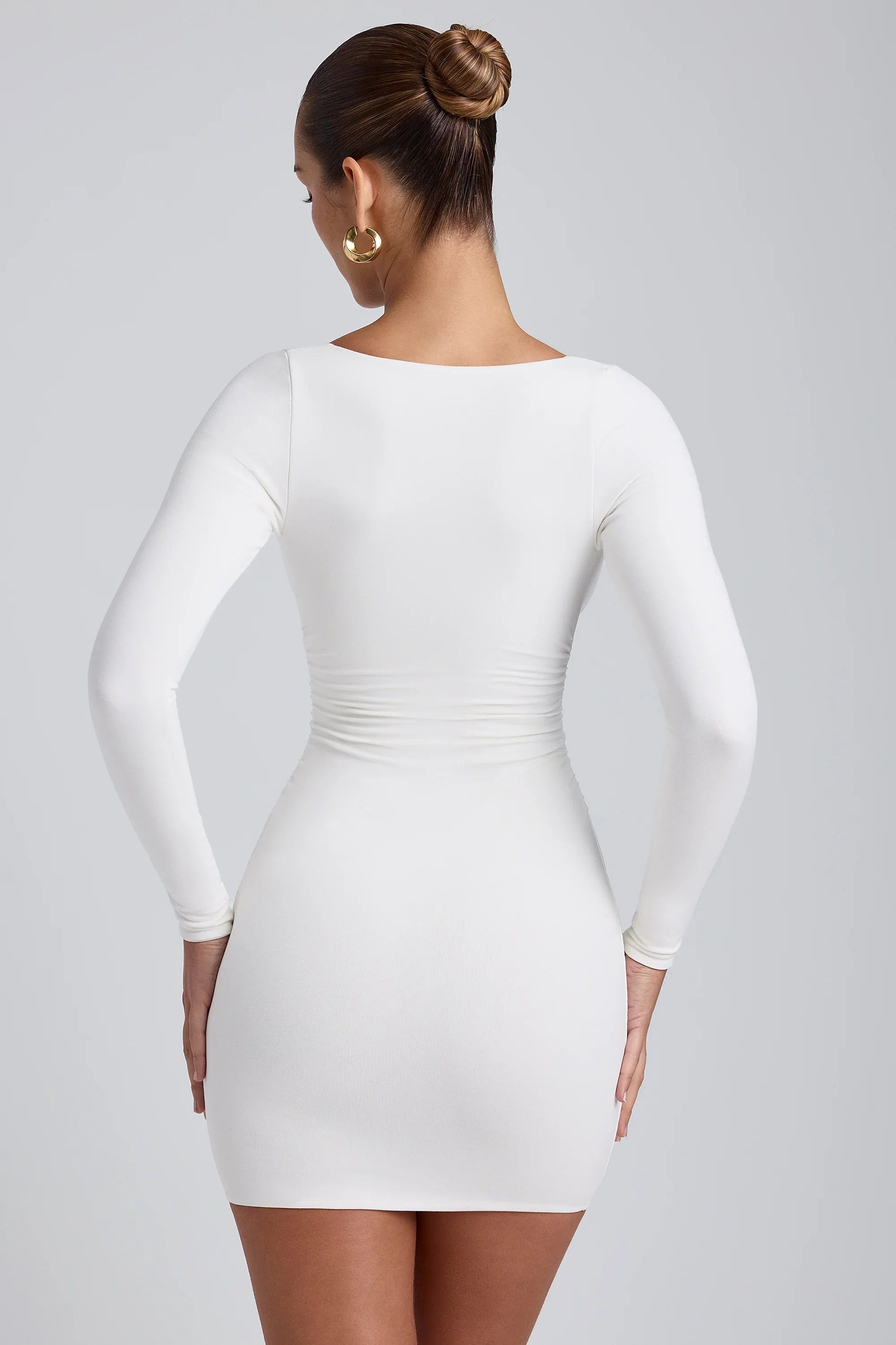 Blair | Long-Sleeve Ruched Modal Mini Dress
