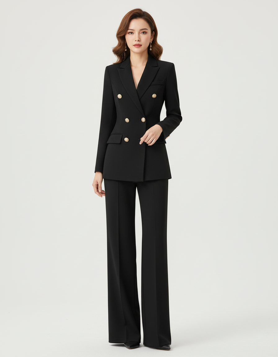 Camille | Tailored Blazer & Wide-Leg Trouser Set