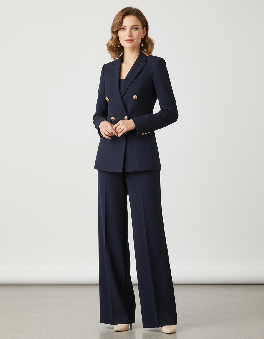 Camille | Tailored Blazer & Wide-Leg Trouser Set