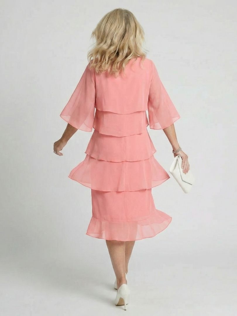 Malena | Tiered Layered Midi Dress