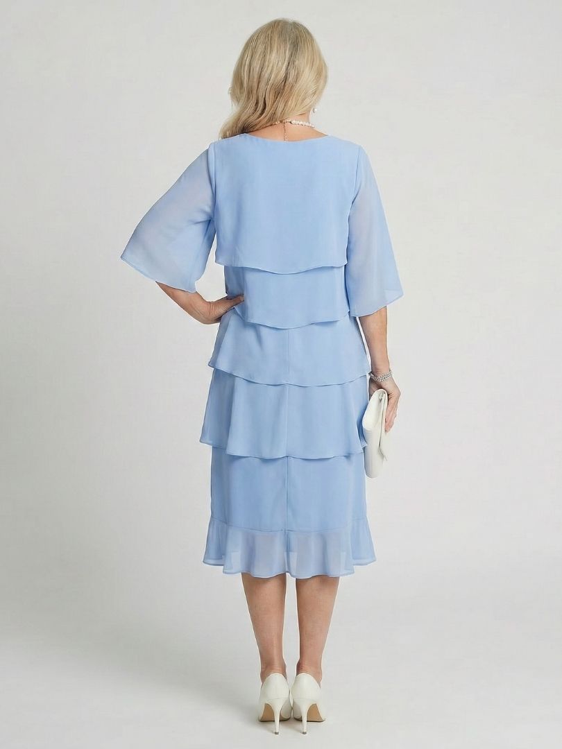 Malena | Tiered Layered Midi Dress