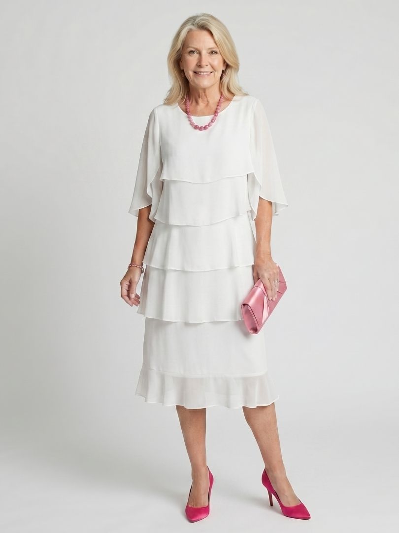 Malena | Tiered Layered Midi Dress