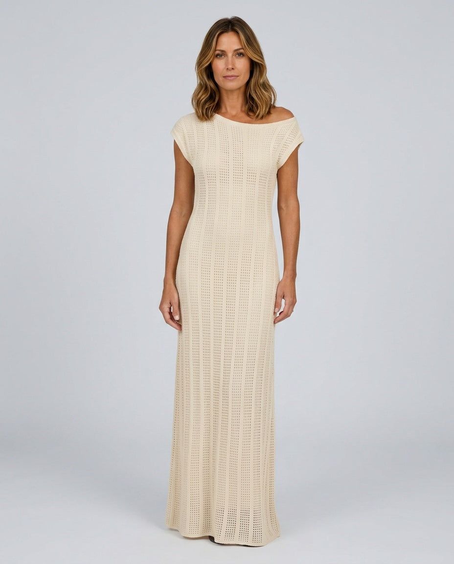 Bianca | One-Shoulder Knit Maxi Dress