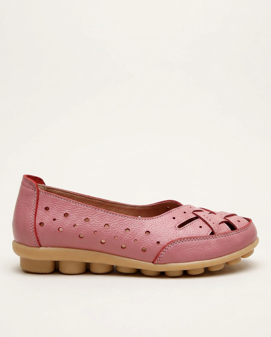 Amara | Perforated Leather Loafers