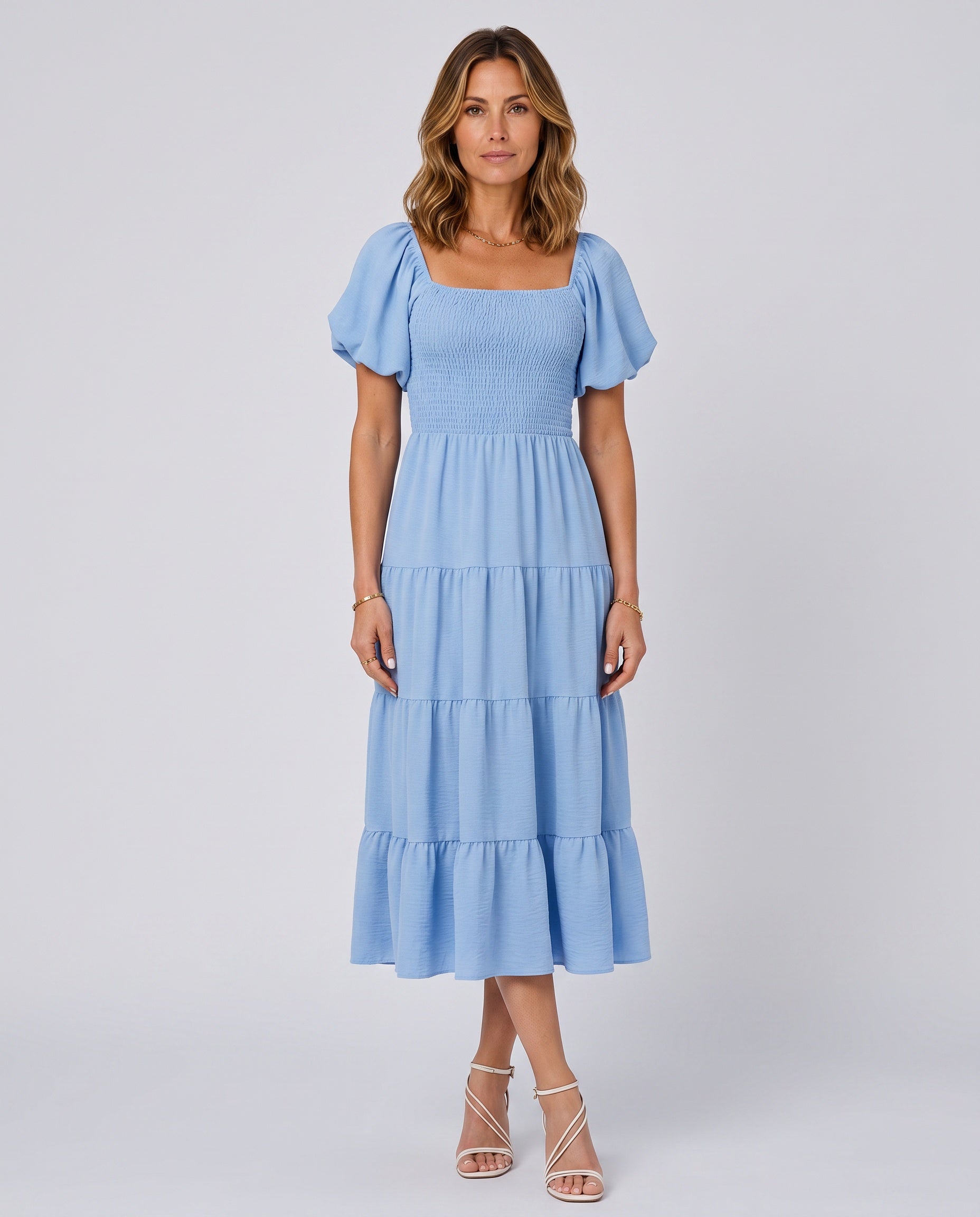 Evie | Smocked Bodice Midi Dress