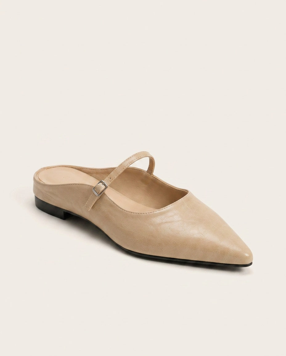 Imogen | Leather-Look Slip-On Mules