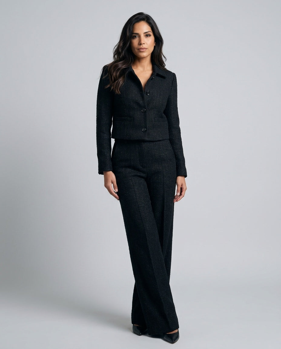 Yara | Tailored Long Sleeve Two-Piece Trouser Set