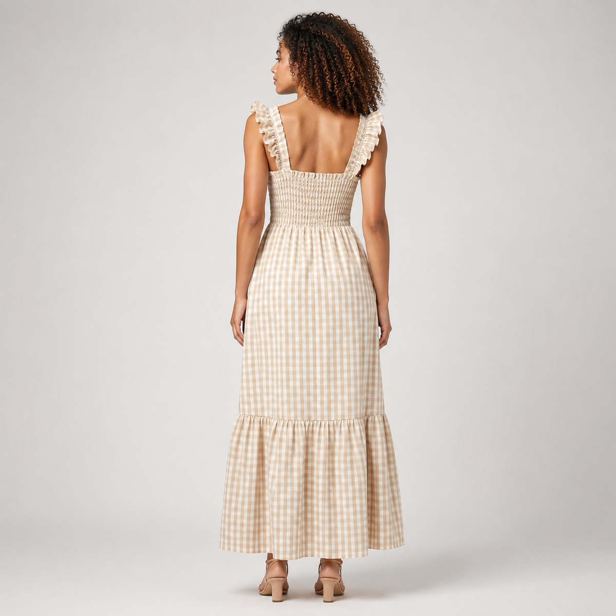 Billie | Plaid Spaghetti Strap Camisole Maxi Dress