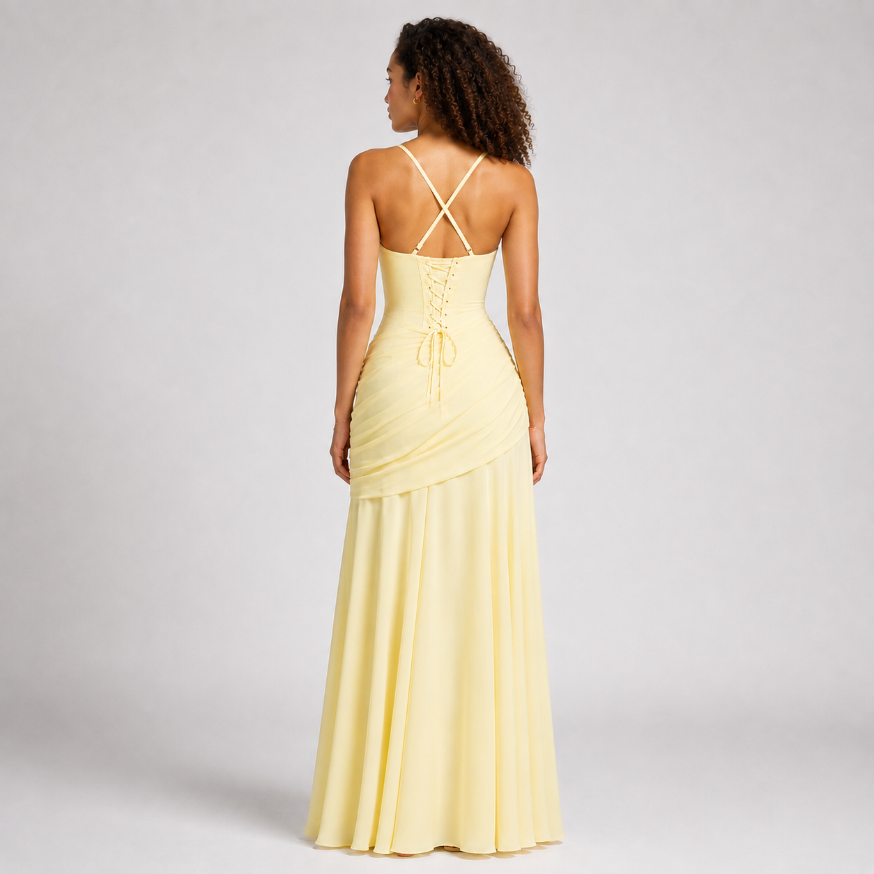 Hazel | Square Neck Backless Maxi Dress