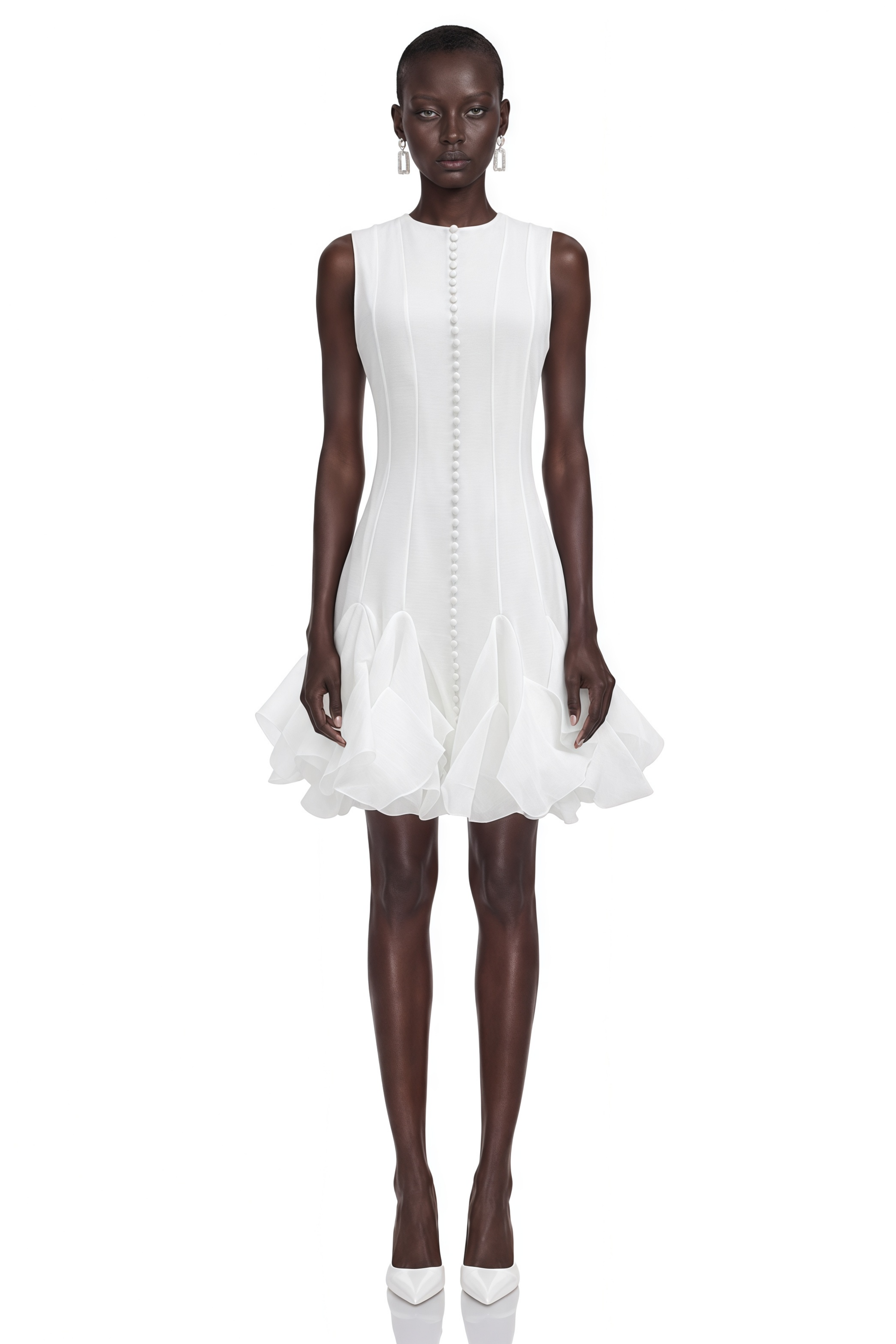 Micaela | Asymmetric Button-Front Mini Dress