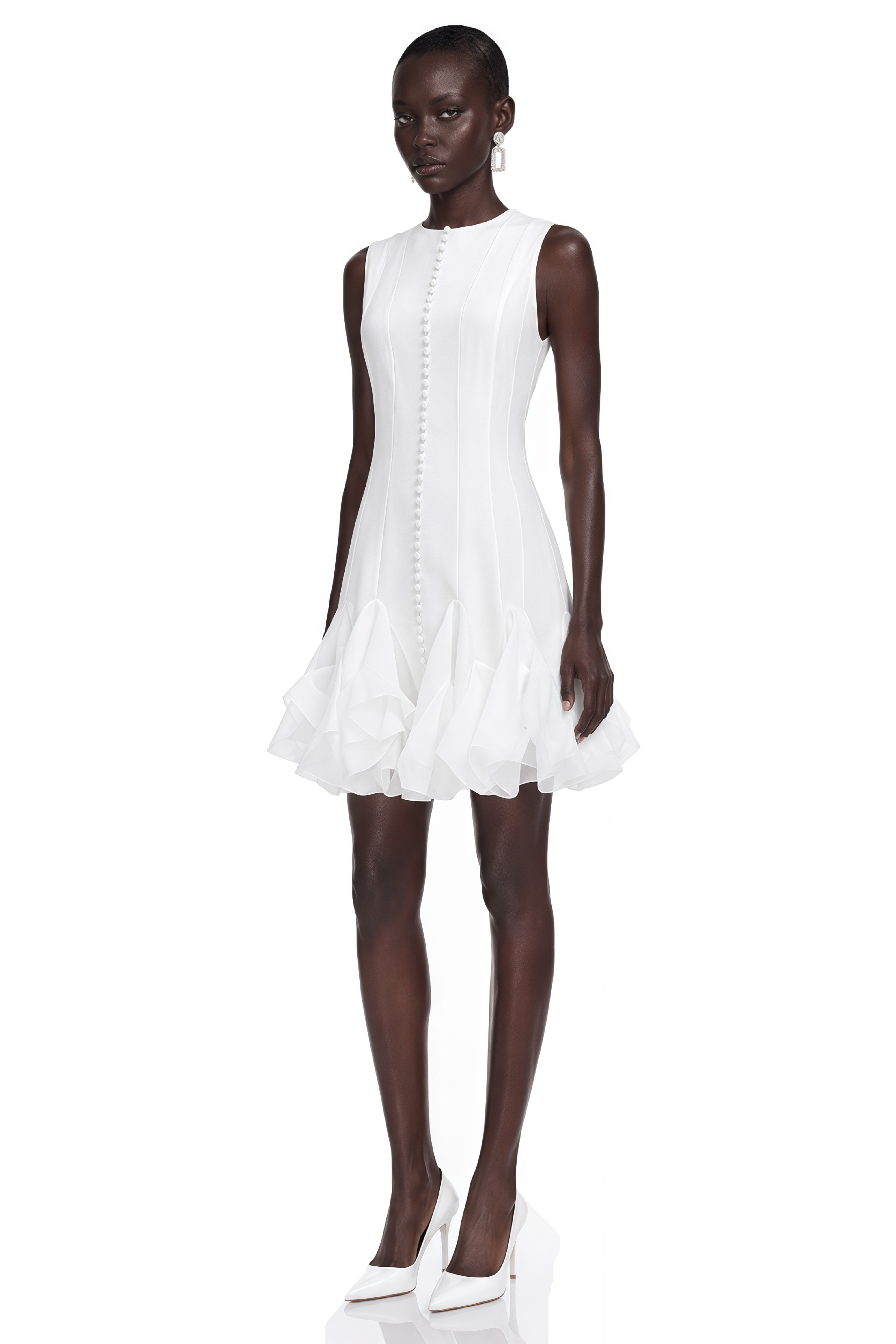 Micaela | Asymmetric Button-Front Mini Dress