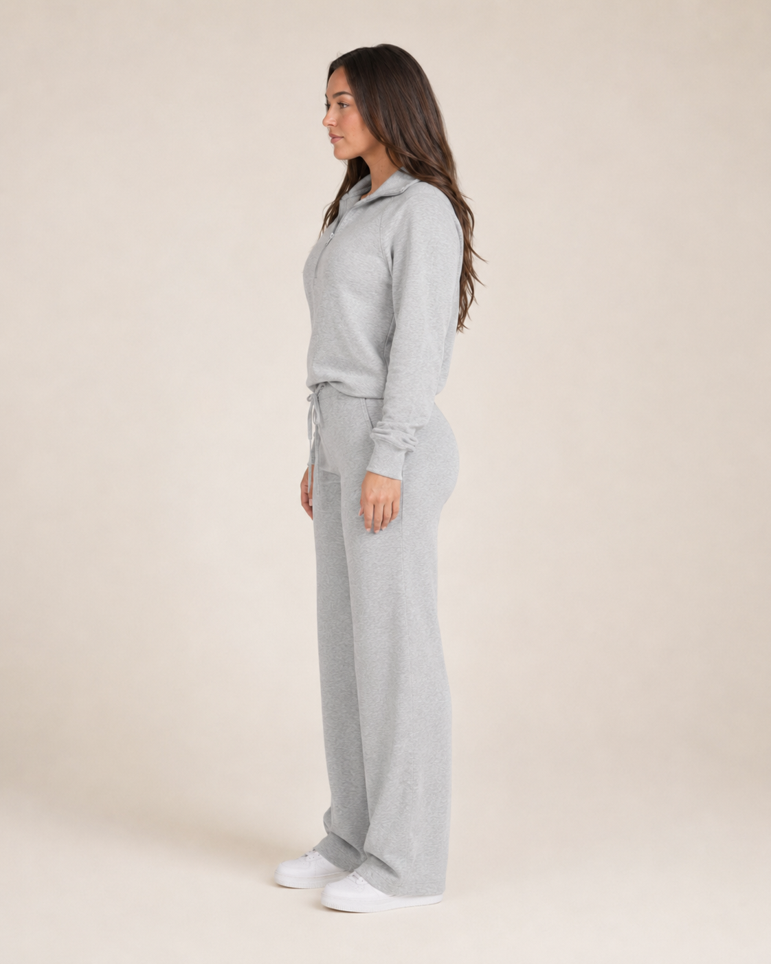Giselle | Wide-Leg Zip-Collar Lounge Set