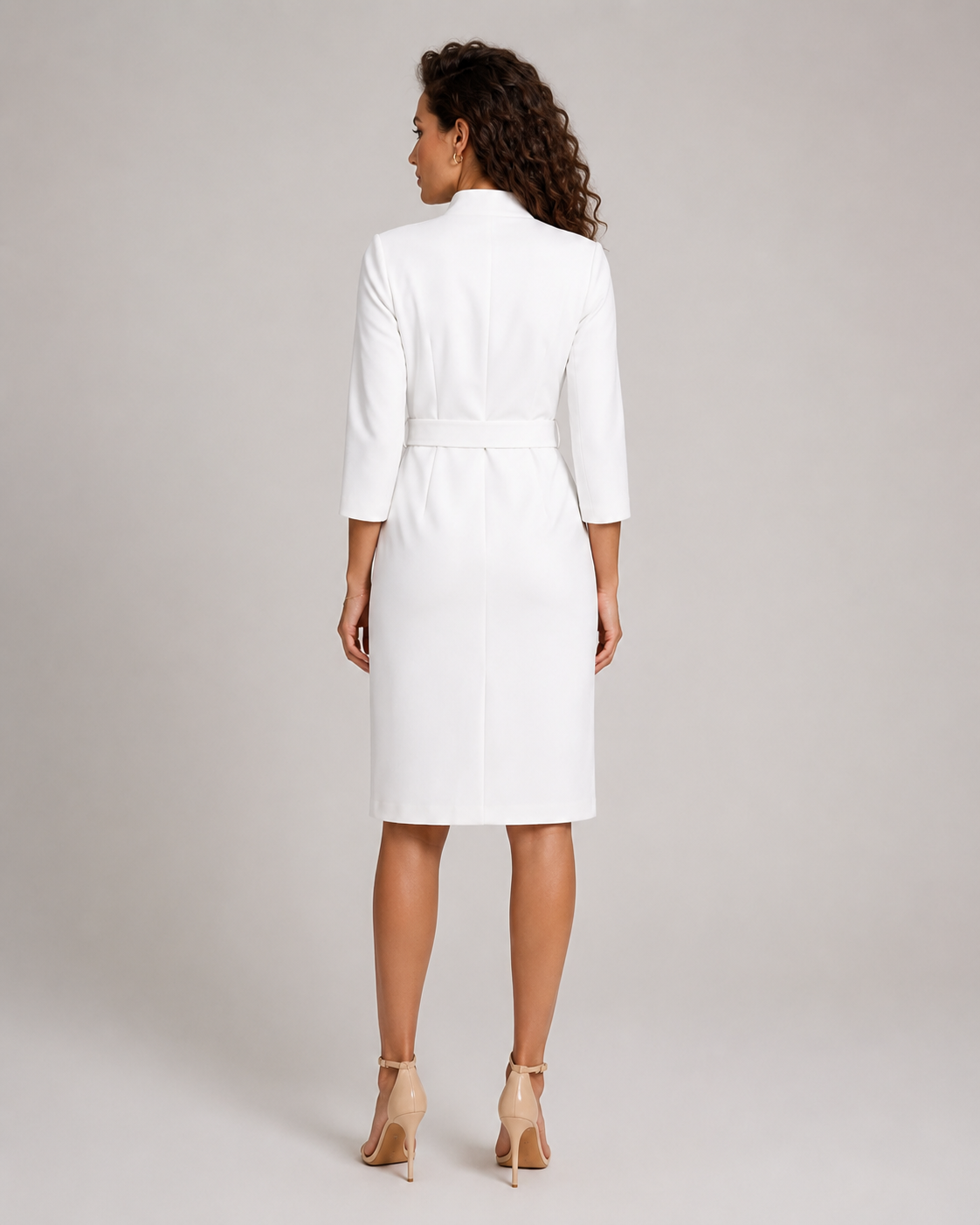 Juliette | Belted Long Sleeve Midi Dress