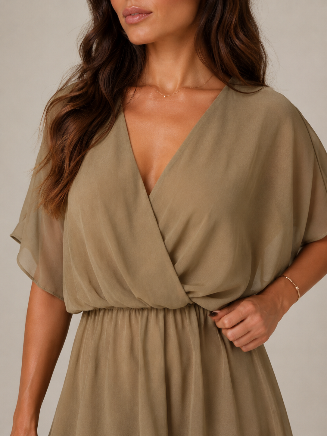 Skylar | V-Neck Wrap Midi Dress