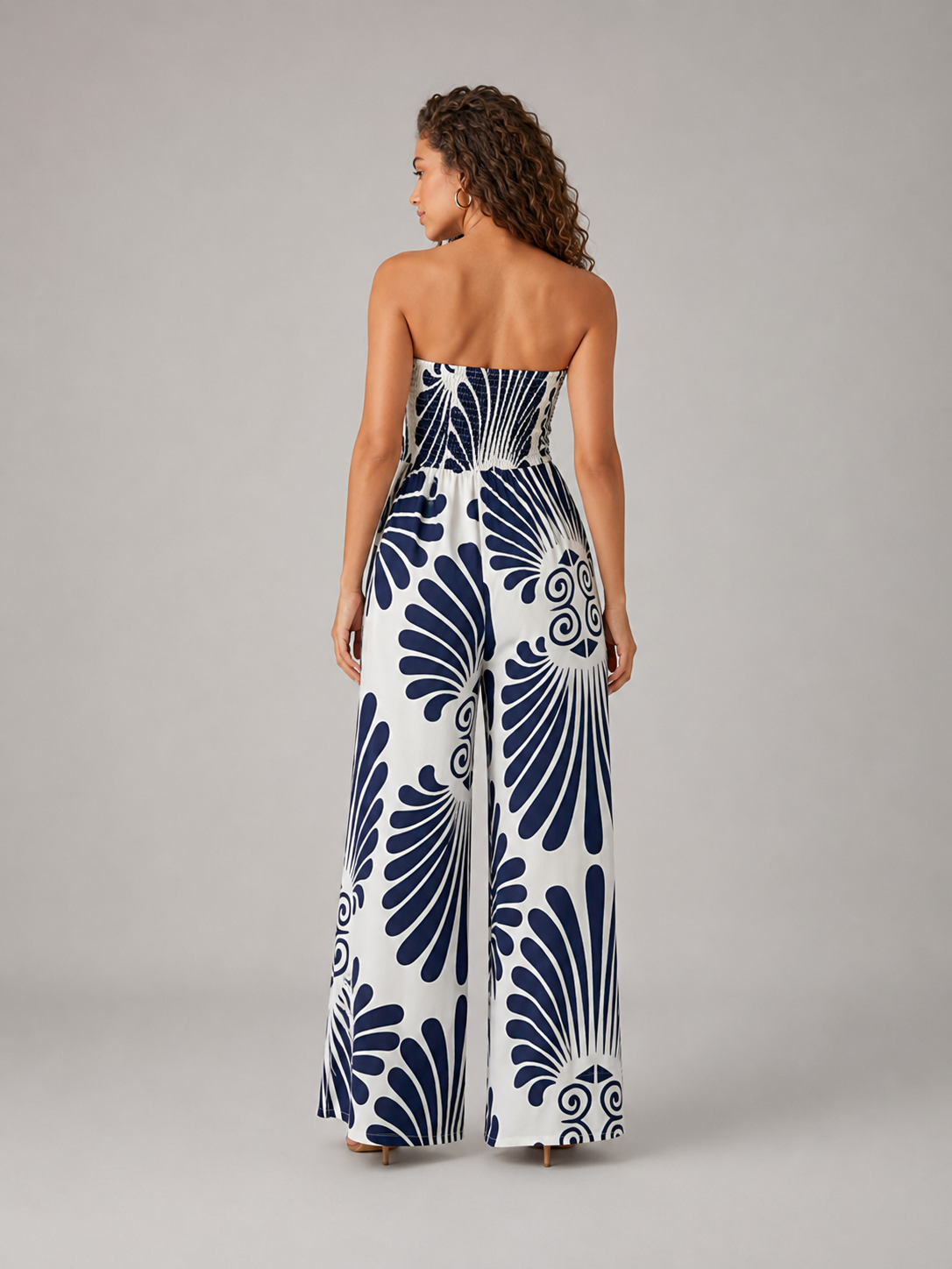 Jimena | Strapless Printed Ruched Maxi Dress