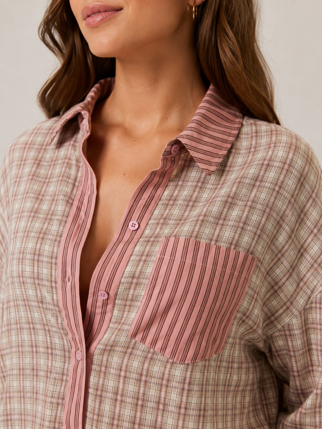 Marlowe | Long Sleeve Contrast-Trim Pyjama Set
