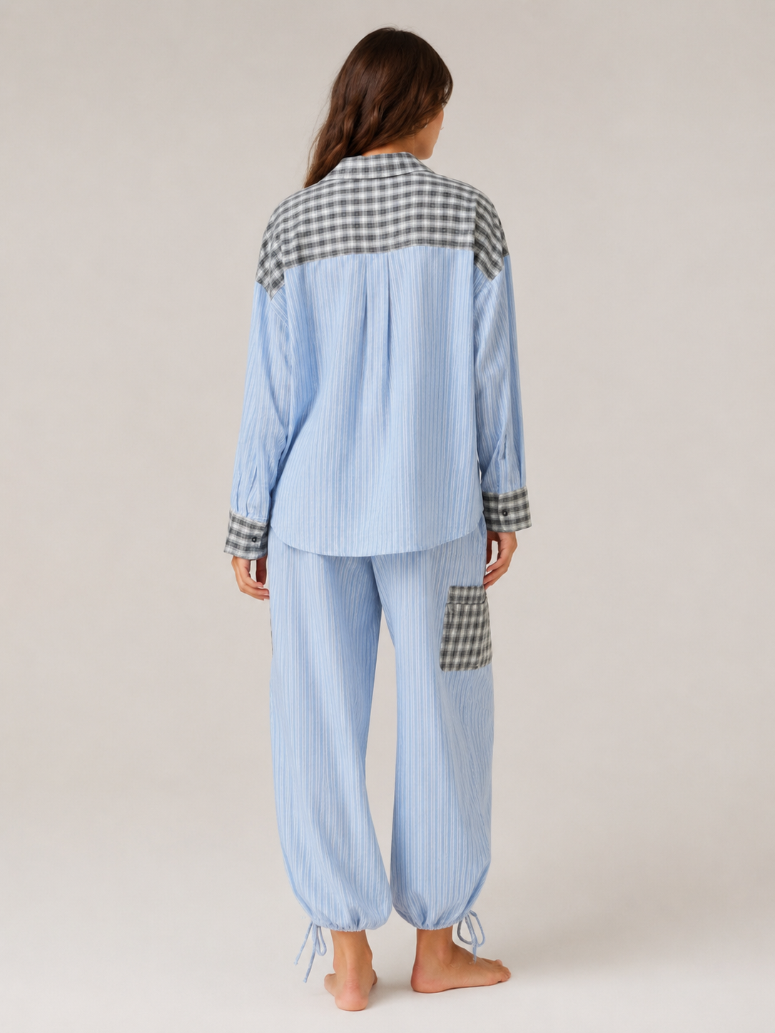 Marlowe | Long Sleeve Contrast-Trim Pyjama Set