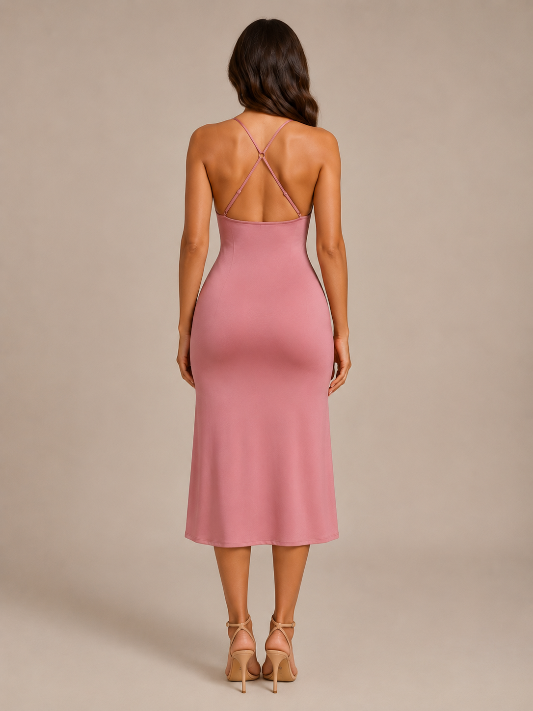 Aurelia | Deep V-Neck High Split Maxi Dress