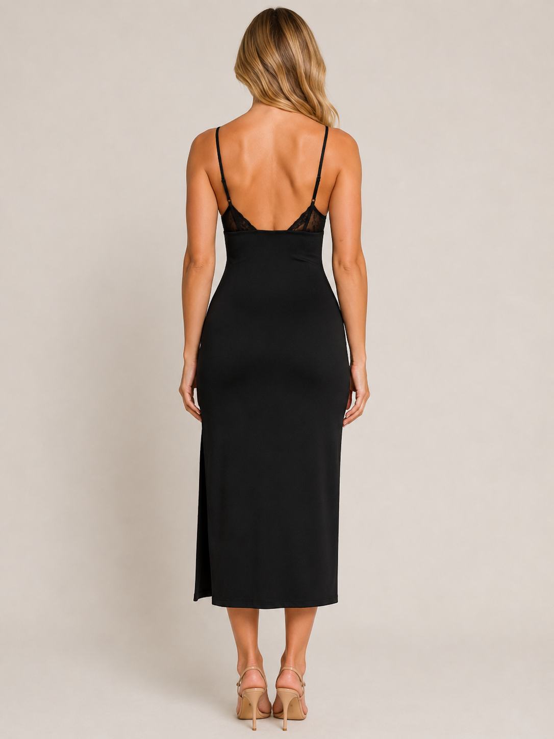Aurelia | Deep V-Neck High Split Maxi Dress