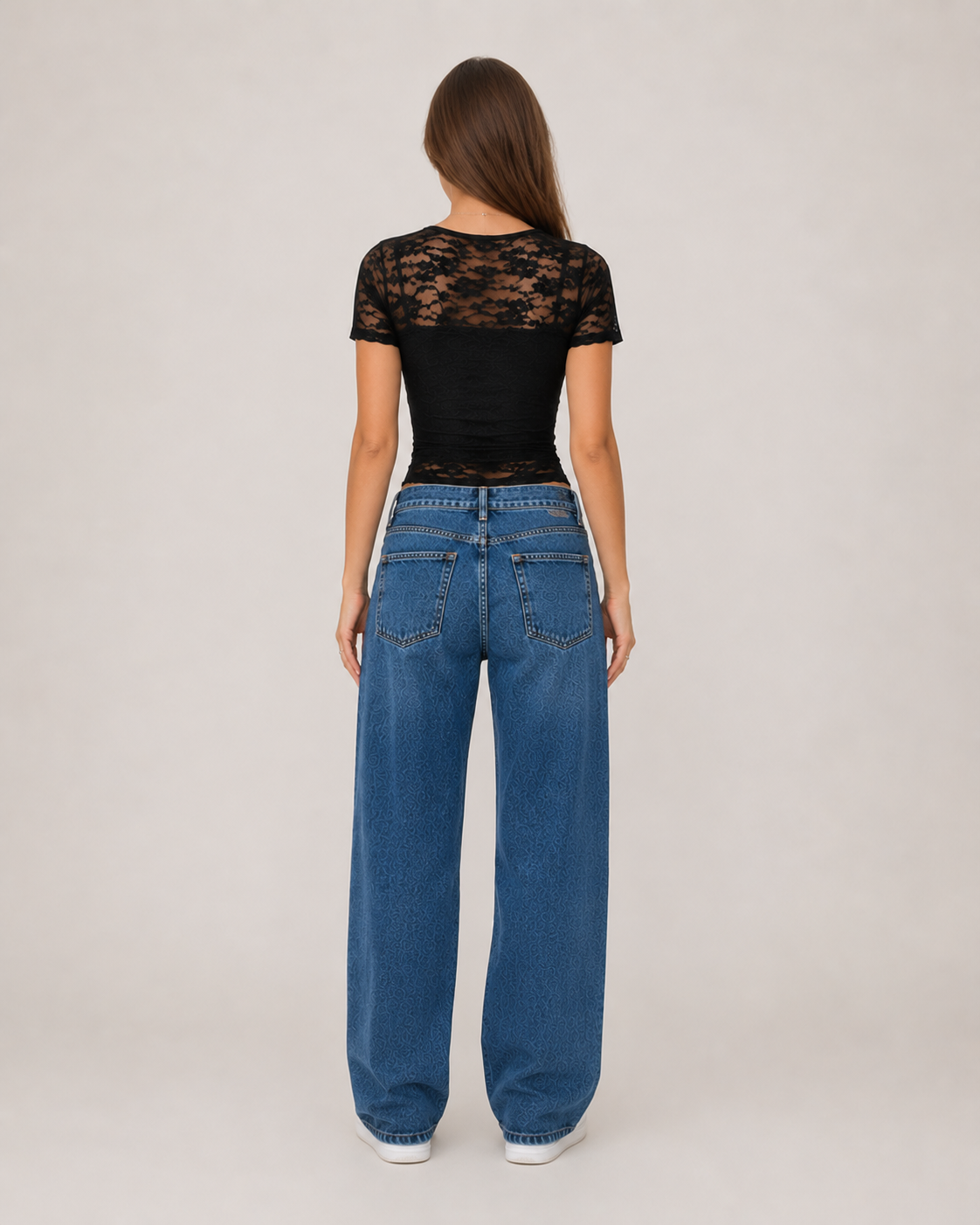 Josie | Floral Lace Sleeve Cropped Top