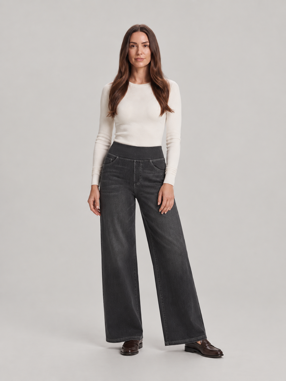 Liv | High-Waist Wide-Leg Stretch Jeans
