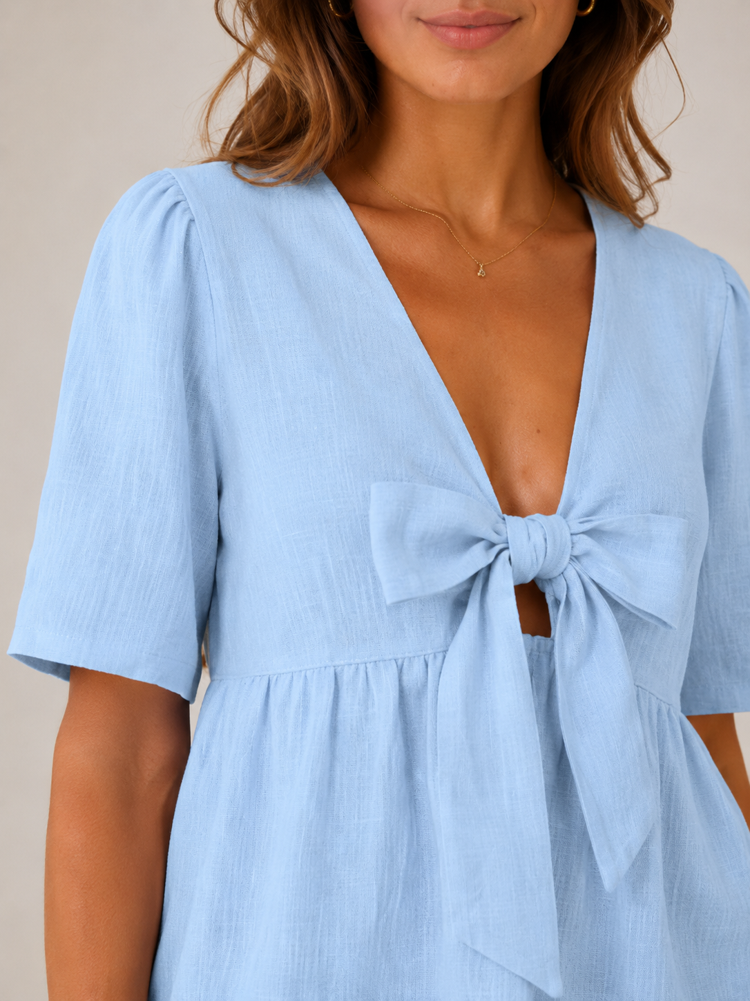 Josie | Puff Sleeve Babydoll Blouse