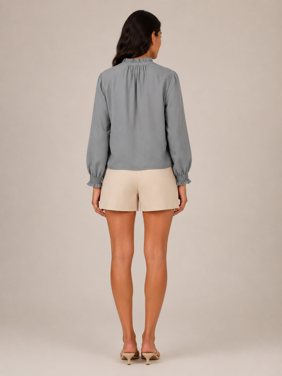 Emerson | Ruffle V-Neck Long Sleeve Blouse